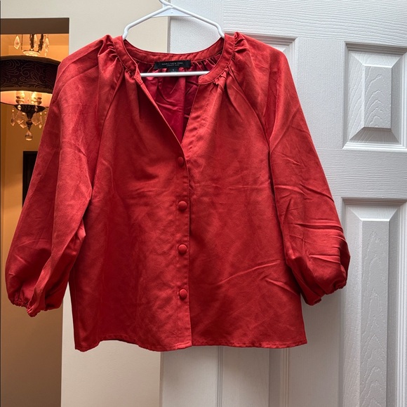 Marc New York Andrew Marc Tops - MARC NEW YORK ANDREW MARC faux suede orange top, S